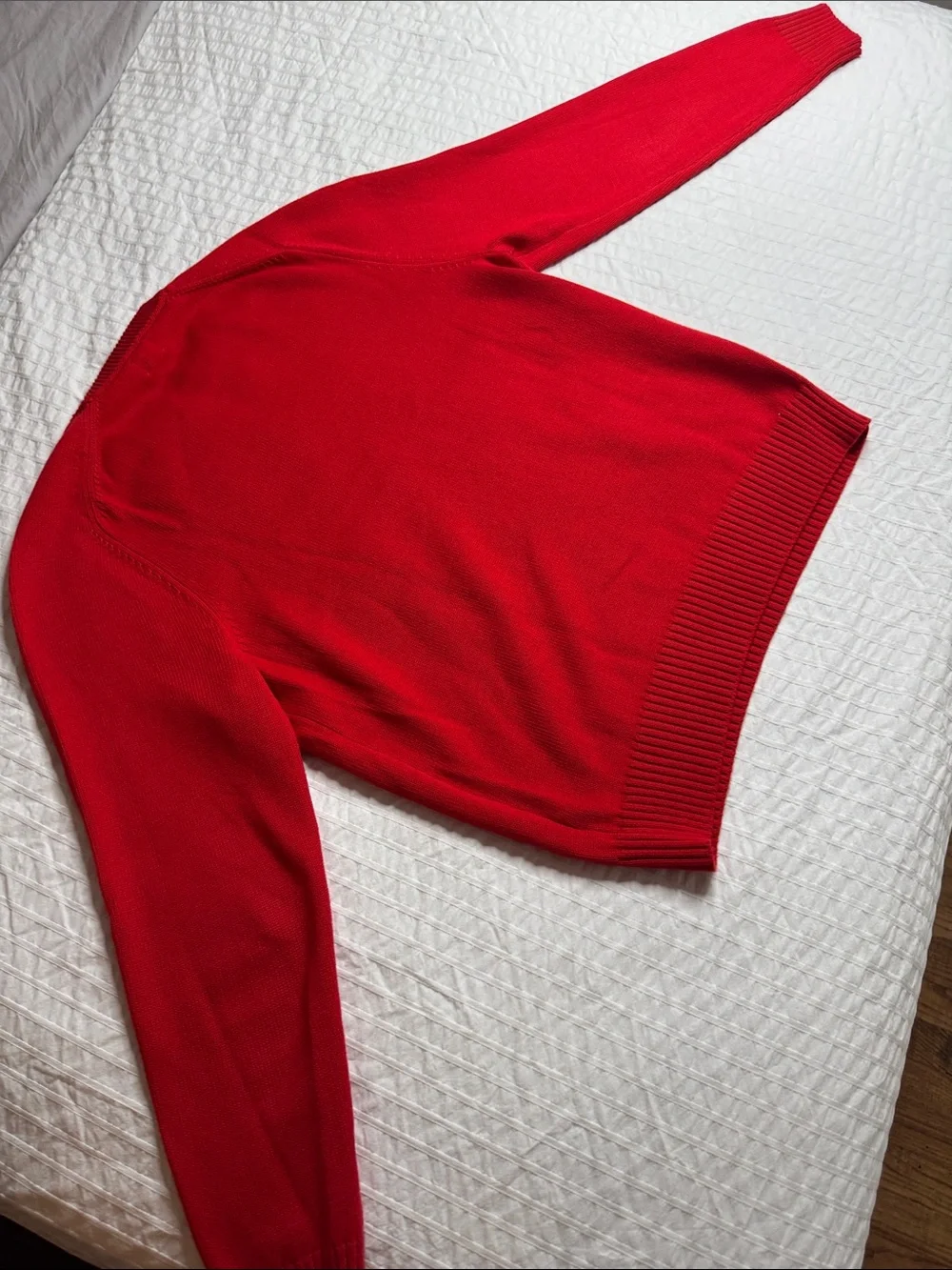 J. Crew Red Crewneck Sweater - Men's Classic Knit 100% Cotton